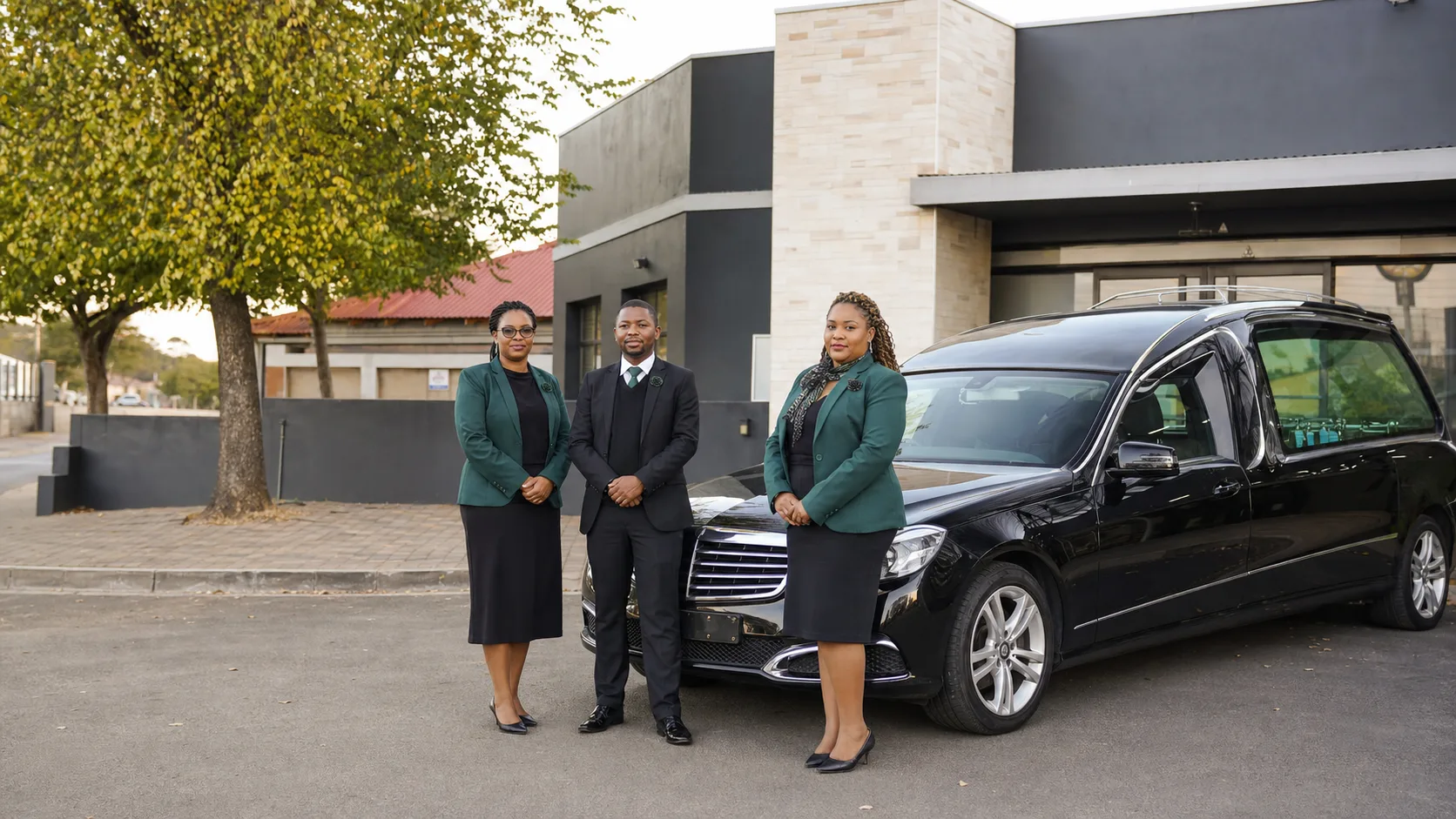 Ubuntu Care funeral home website hero example