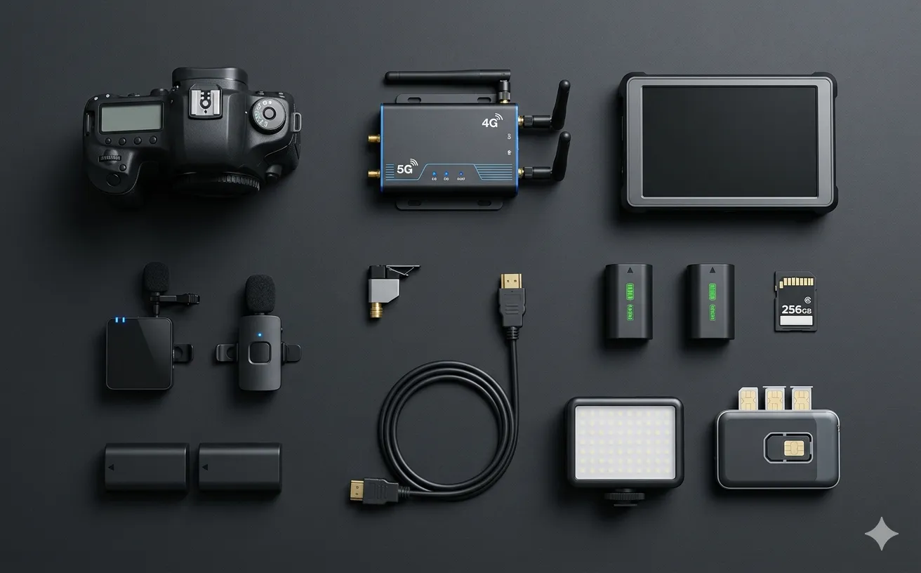 Professional livestreaming cameras and equipment