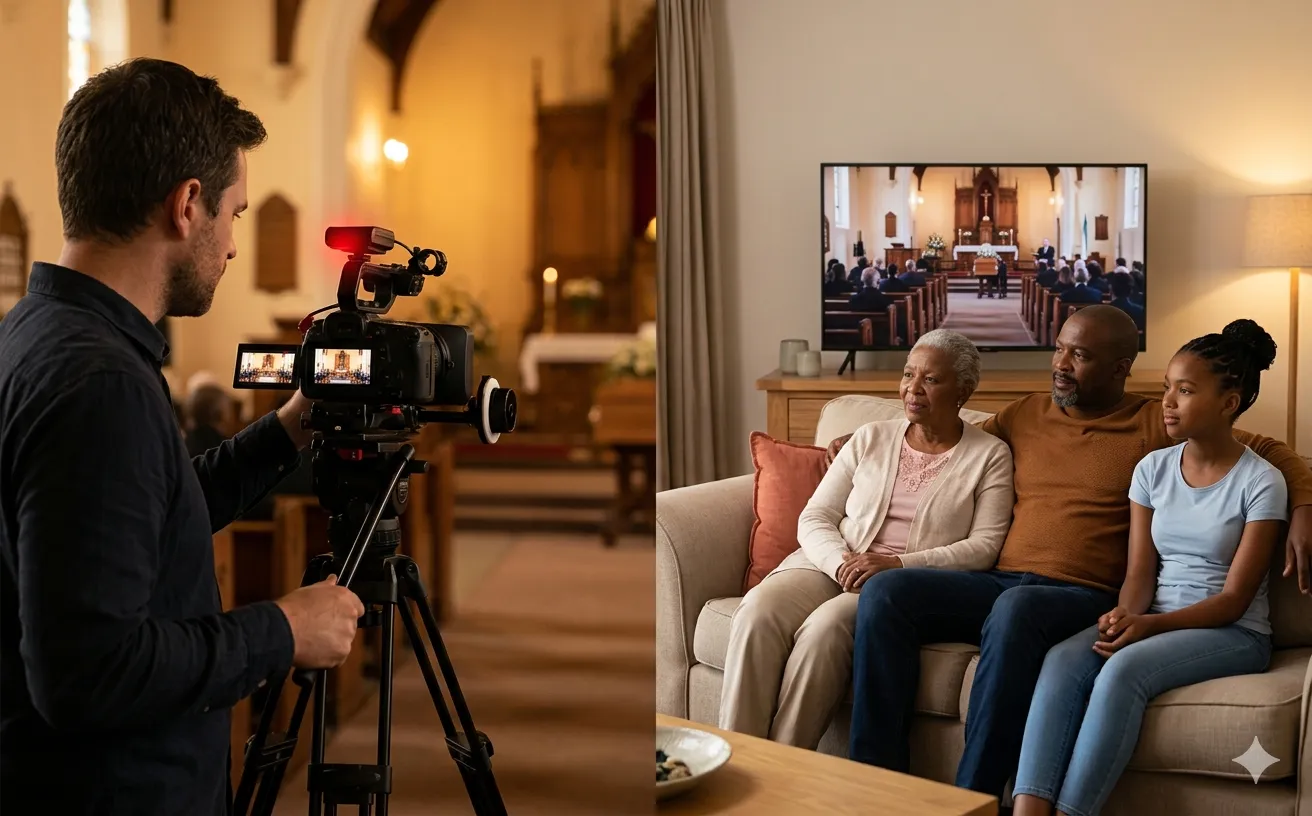 How funeral livestreaming works — from venue to viewer