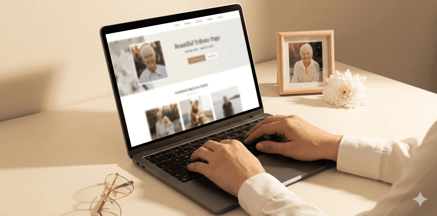 Creating a memorial page on TributePoint